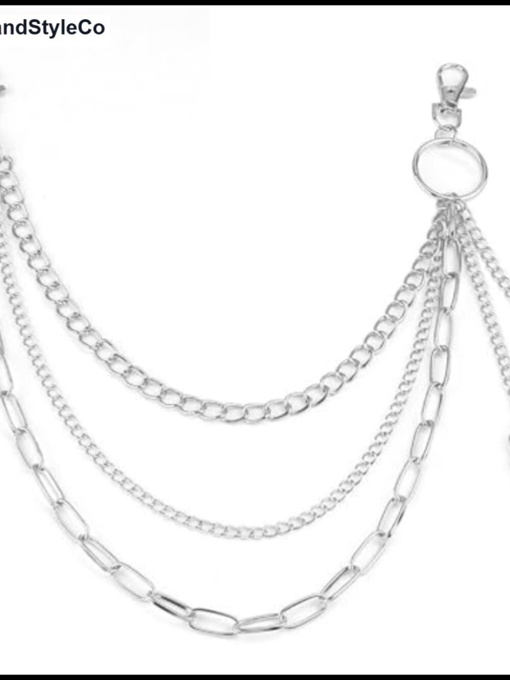 Multi-Layered Lock Keychain Purse Charm Metal Bag Accessory